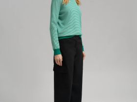 Свободные брюки-карго из твила