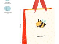 Пакет подарочный MESHU "Bee for you" 18*23*10 см
