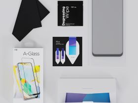 Защитное стекло VLP A-Glass для Samsung Galaxy А35/A55 с чёрной рамкой