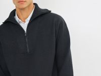 Джемпер с воротником-стойкой на молнии, Серый