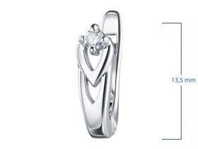 Серьги из белого золота с бриллиантами э0901сг06210502
