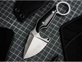 Нож с фиксированным клинком Boker Enki, сталь D2, рукоять микарта, черный