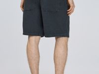 Джинсовые шорты с эластичным поясом, Серый