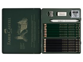 Набор карандашей чернографитные Faber-Castell "Pitt Graphite Matt" и "Castell 9000", 20 предметов, з