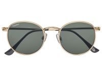 Очки солнцезащитные ZIPPO, унисекс, золотистые, оправа из меди, серые линзы