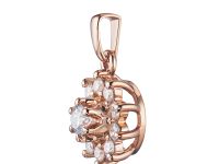 Классическая подвеска из красного золота э0212пд04202940_white