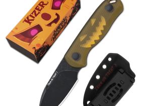 Фиксированный нож Kizer Drop BearFix Halloween, сталь 14C28N, рукоять Ultem, ограниченное издание