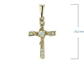 Подвеска из желтого золота с бриллиантами э0301пд04200748