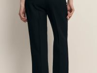 Брюки прямого кроя с добавлением льна