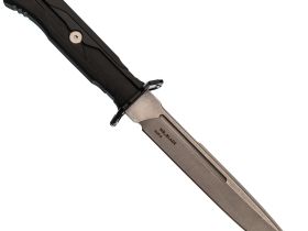 Тактический нож Mr.Blade Leshiy stonewash, сталь AUS-8, рукоять Black Elastron