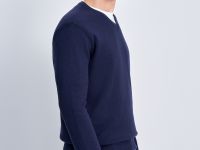 Джемпер из шерсти и хлопка с v-образной горловиной