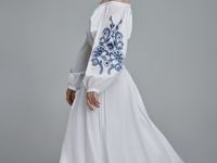 Укороченная блузка с открытыми плечами, Белый