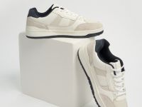 Кроссовки со вставками из натуральной замши, Белый