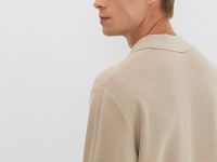 Поло с длинным рукавом, Бежевый