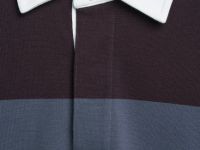 Поло в полоску из хлопка, Фиолетовый