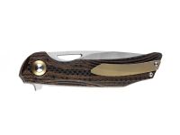 Складной нож Bestech Falko, сталь 154CM, рукоять G10/Carbon fiber, оранжевый