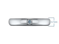 Обручальное кольцо из серебра с топазом э0609кц04220478