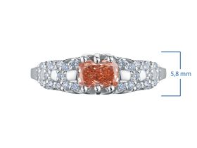 Кольцо из белого золота э4012кц07240355_pink