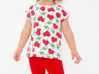 Брюки детские трикотажные для девочек (легинсы укороченные), 2 пары в комплекте