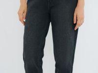 Утеплённые джинсы Mom, Серый