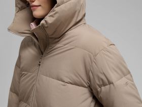 Длинный пуховик с натуральным пухом