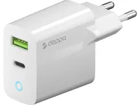 Сетевое зарядное устройство Deppa Wall charger (11426) 33W 3.0А USB/Type-C (белый)