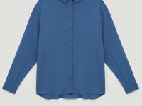 Блузка свободного кроя с отложным воротником