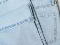 Прямые свободные джинсы, Голубой