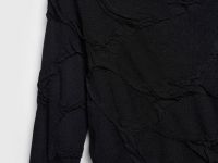 Джемпер с эффектом жатости, Черный