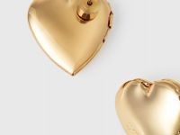 Серьги-локеты в форме сердца, 2 пары, Золотой