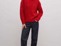 Джемпер силуэта трапеция с шерстью