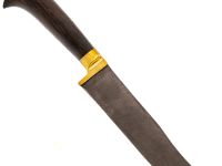 Узбекский нож Пчак, сталь дамаск, традиционный кухонный нож, рукоять венге