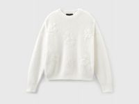 Джемпер из пряжи с ангорой, Белый