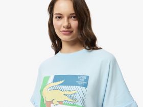 Женская футболка Lacoste из хлопка