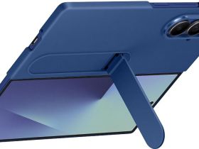 Чехол Samsung Silicone Case для Z Fold7 синий