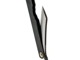 Нож складной Higonokami Nagao Kanekoma, 70мм, сталь SK-5 3 слоя, рукоять нержавеющая сталь черная