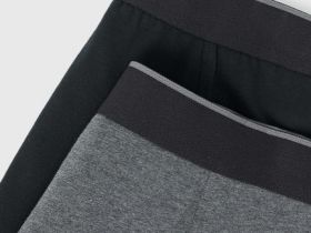 Базовые трусы-транки, 2 шт., Черный