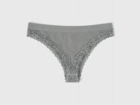 Трусы-бразилиана в рубчик, Серый