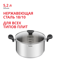 Кастрюля с крышкой Primary 24 см 5,2 л E3084674