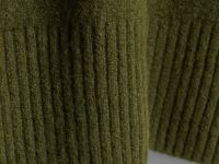 Свитер из мягкой пряжи с шерстью, Зеленый