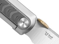 Складной нож Kizer Quoll, сталь S45VN, рукоять Titanium&Rainbow Damascus