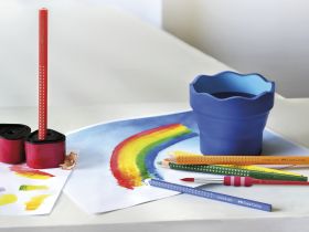 Карандаш акварельный Faber-castell "Jumbo Grip" Серебряный