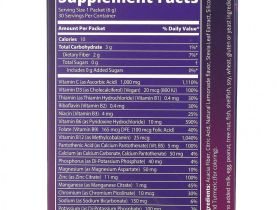 MRM, шипучий витамин C, вкус лимонада, 1000 мг, 30 пакетиков, 6 г (0,21 унции)