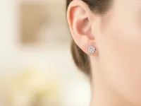 Пусеты из белого золота э4712пс10177200