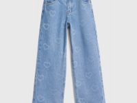 Прямые джинсы для девочек, Голубой