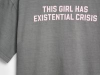 Футболка с принтом для девочек, Серый