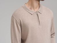 Джемпер-поло полуприлегающего кроя с шерстью