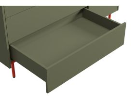 Распашной шкаф Изи 3-130x220 Оливковый/Оранжевый