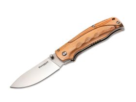 Нож складной Magnum Pakka Hunter - Boker 01MB700, сталь 440B Satin Plain, рукоять пакка дерево
