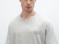 Футболка с принтом, Бежевый